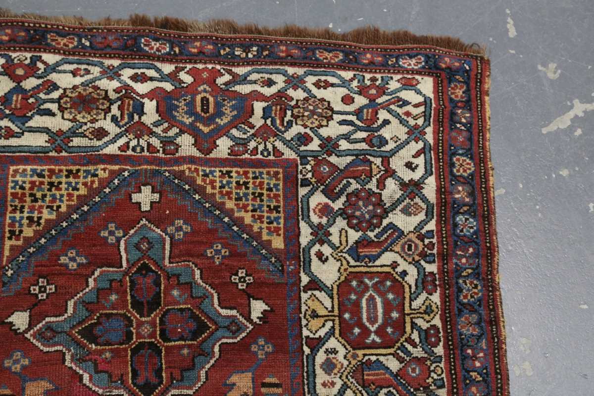 A Sparta rug, West Anatolia, early 20th century, the pink field with a column of medallions, - Image 3 of 8