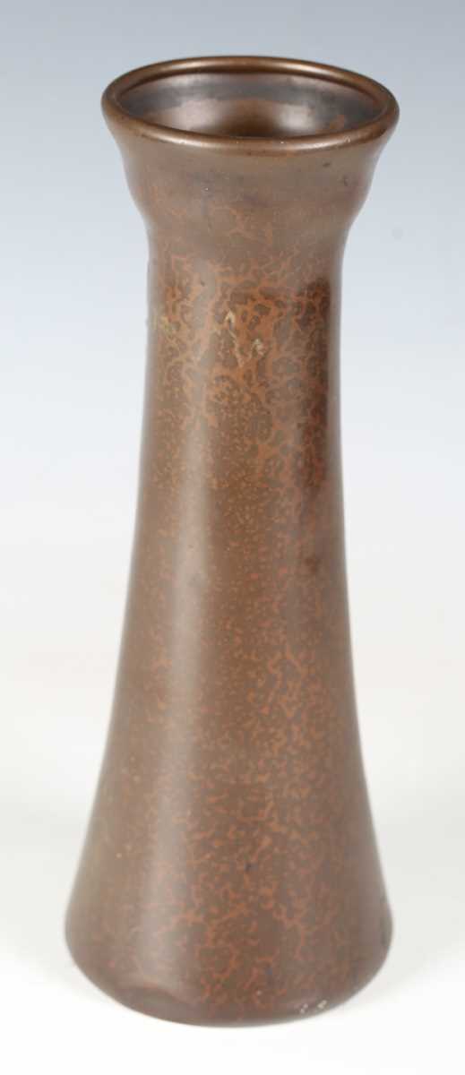 An early 20th century Arts and Crafts patinated copper vase by Heintz Art Metal Shop, the - Image 7 of 12