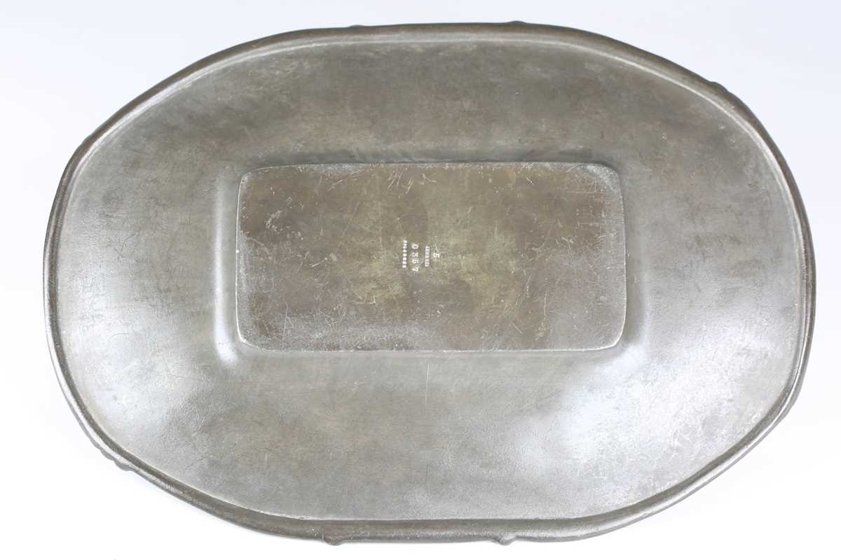 A Liberty & Co 'Tudric' pewter cake basket, model number '0357', designed by Archibald Knox, maker's - Image 11 of 12