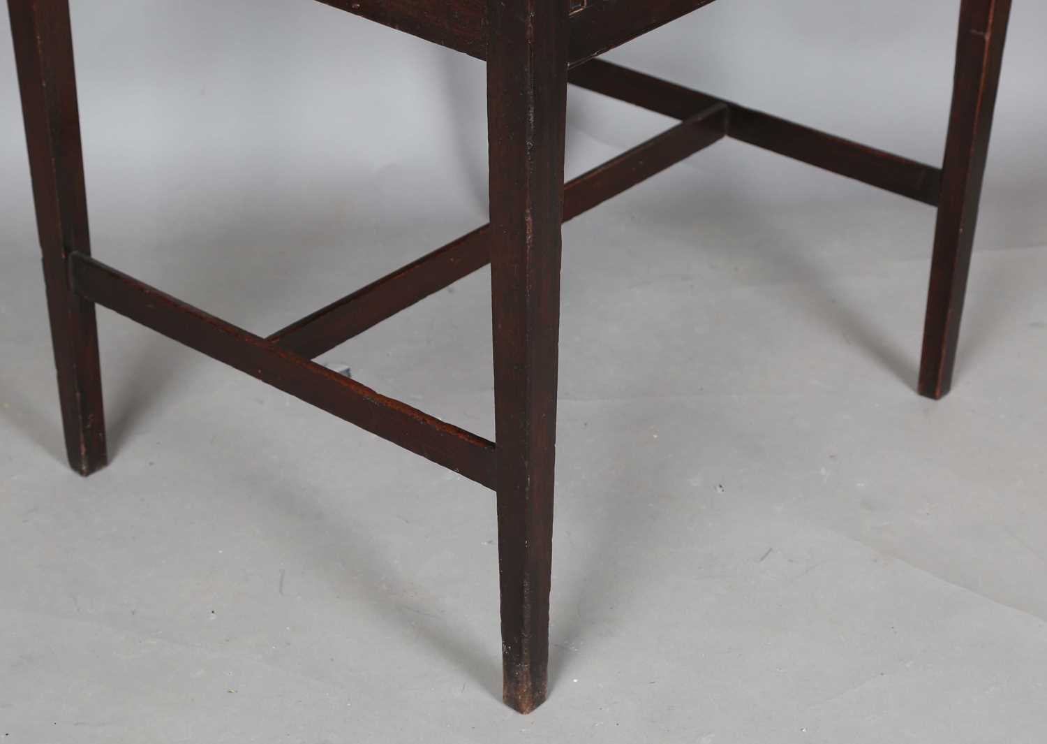 A George III mahogany clerk's desk, the fall front enclosing a fitted interior, height 95cm, width - Image 8 of 10