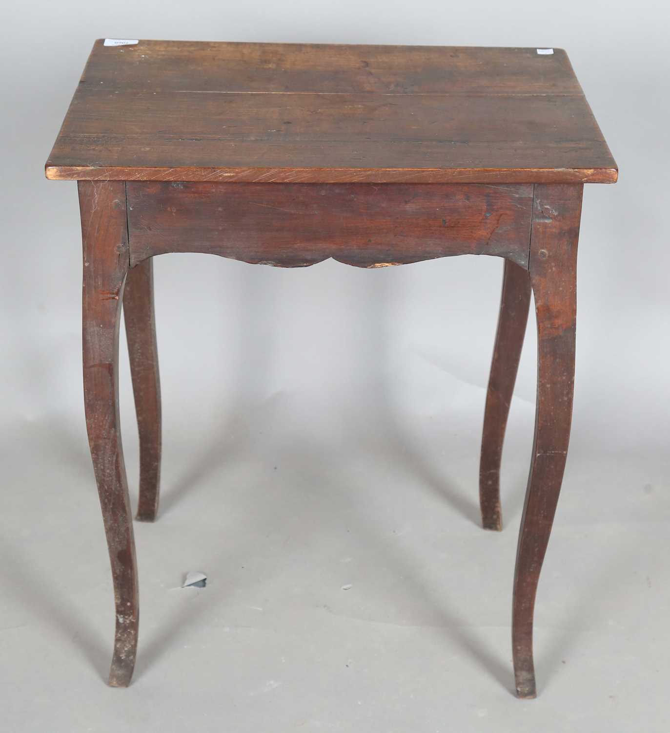 A small 18th century French walnut side table, fitted with a single frieze drawer, height 64cm, - Image 9 of 11