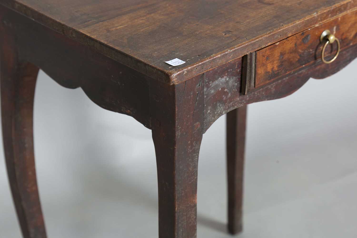 A small 18th century French walnut side table, fitted with a single frieze drawer, height 64cm, - Image 5 of 11
