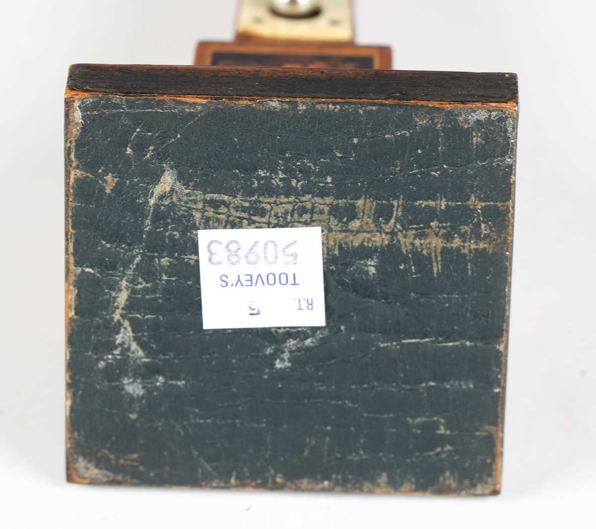 A Victorian Tunbridge ware desk thermometer of obelisk form, raised on a stepped square base, height - Image 14 of 14