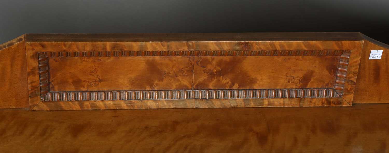 A 20th century Biedermeier style maple twin pedestal desk, the three-quarter gallery back above - Image 3 of 11