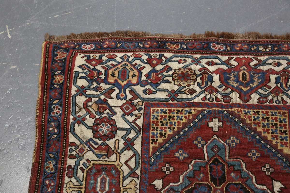 A Sparta rug, West Anatolia, early 20th century, the pink field with a column of medallions, - Image 2 of 8