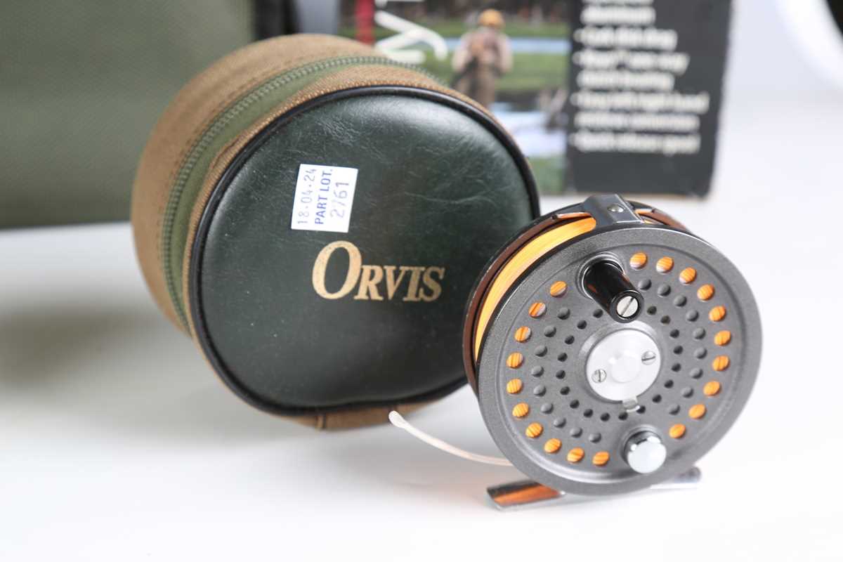 A group of five modern fly fishing reels, including a Hardy 'Uniqua' 5/6, diameter 9cm, boxed, an - Image 4 of 10