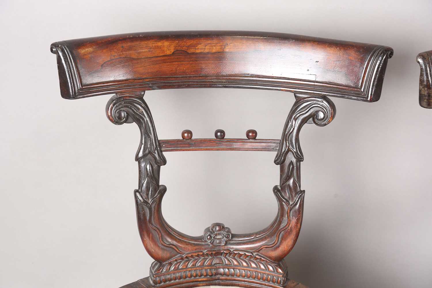 A set of six unusual Regency rosewood dining chairs, in the manner of Gillows of Lancaster, the - Image 13 of 23