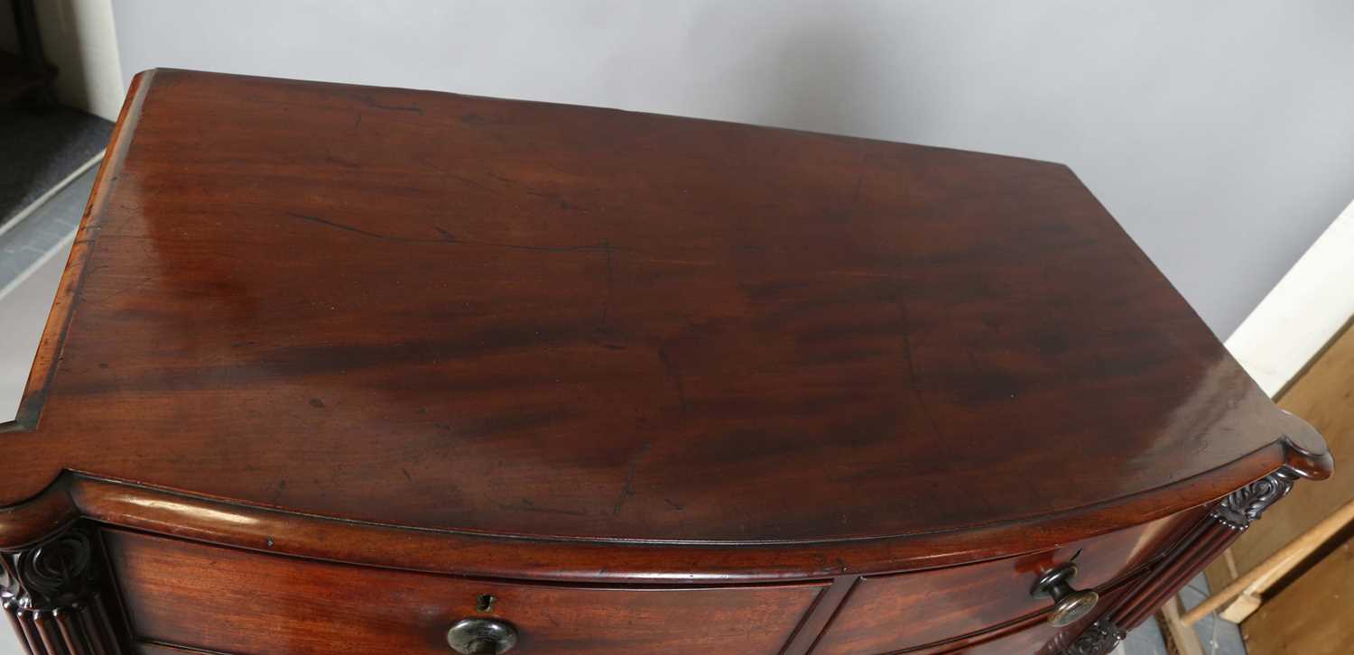 A good early Victorian mahogany bowfront chest of drawers, in the manner of Gillows of Lancaster, - Image 2 of 9