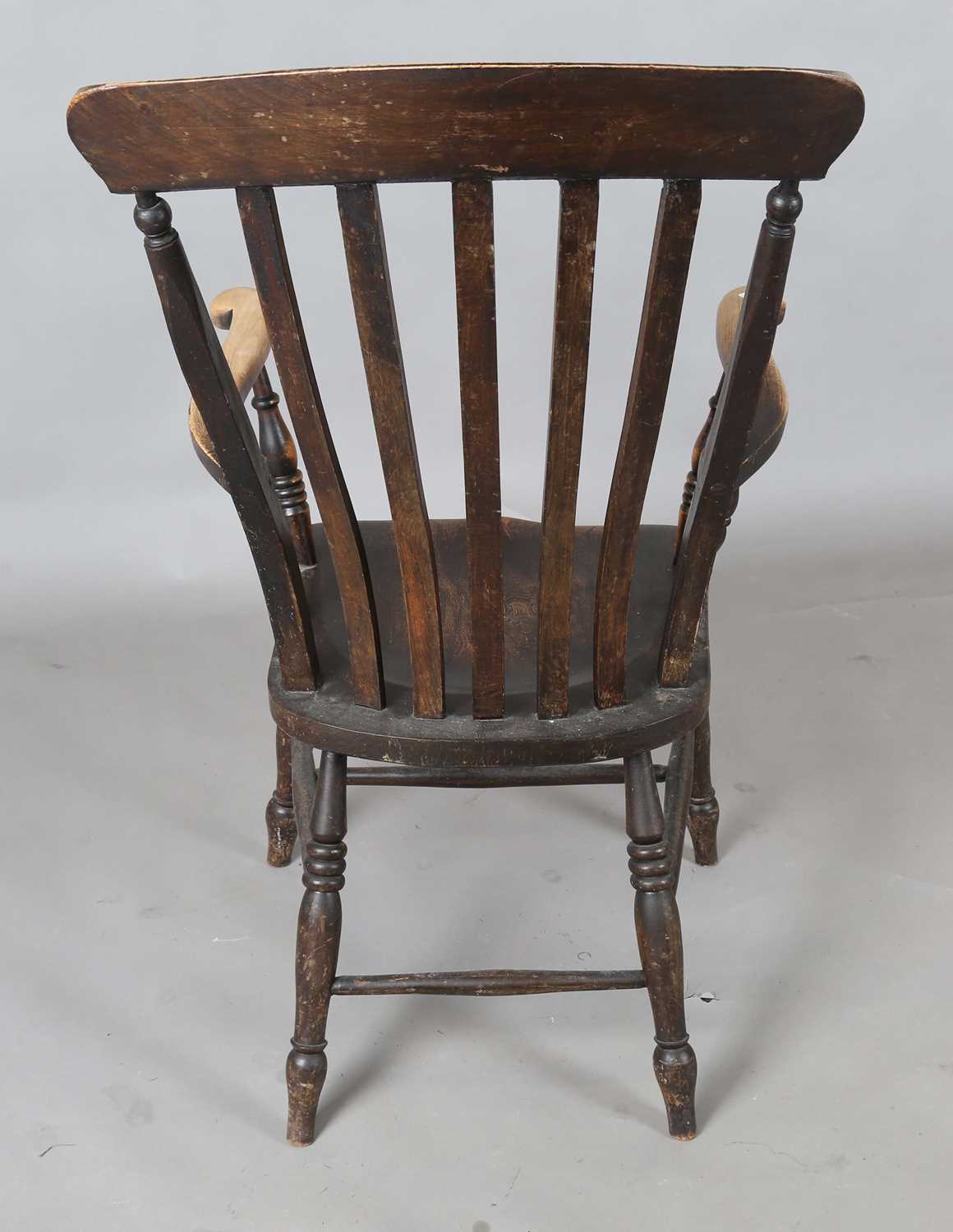 An early 20th century Arts and Crafts beech framed armchair, height 87cm, width 47cm, together - Image 15 of 23
