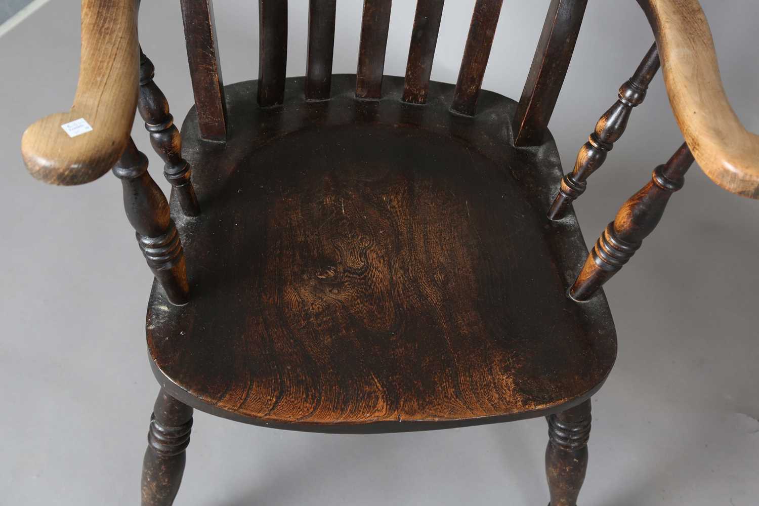 An early 20th century Arts and Crafts beech framed armchair, height 87cm, width 47cm, together - Image 11 of 23