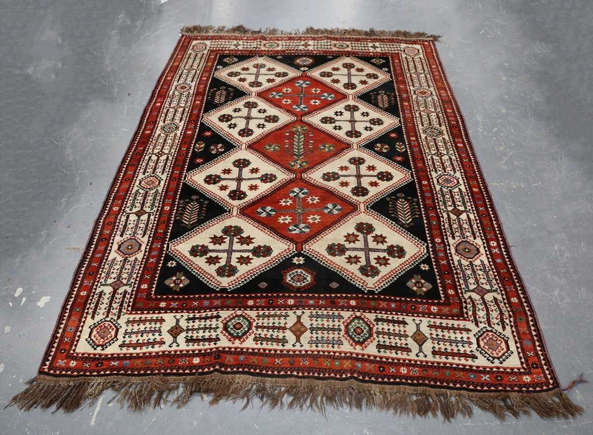 A Luri carpet, South-west Persia, early 20th century, the compartmentalized field enclosing stylized