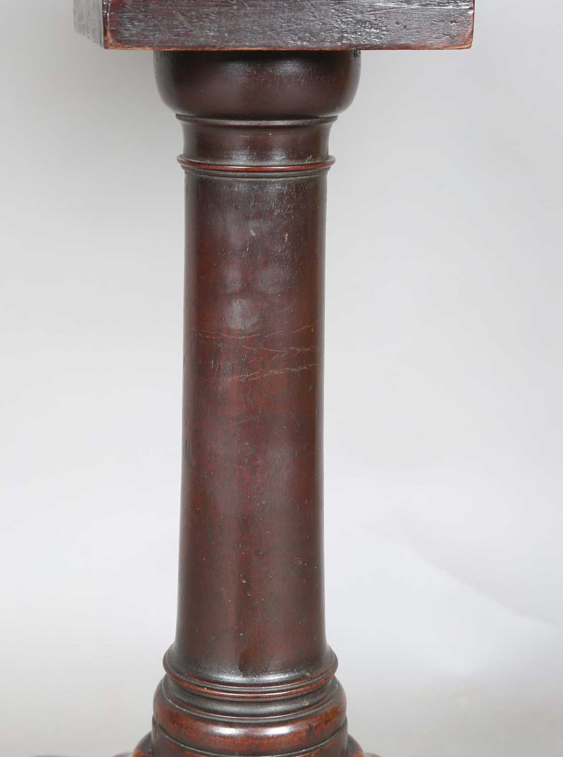 An early George III mahogany circular tip-top supper table with a birdcage mount and turned stem, - Image 4 of 7