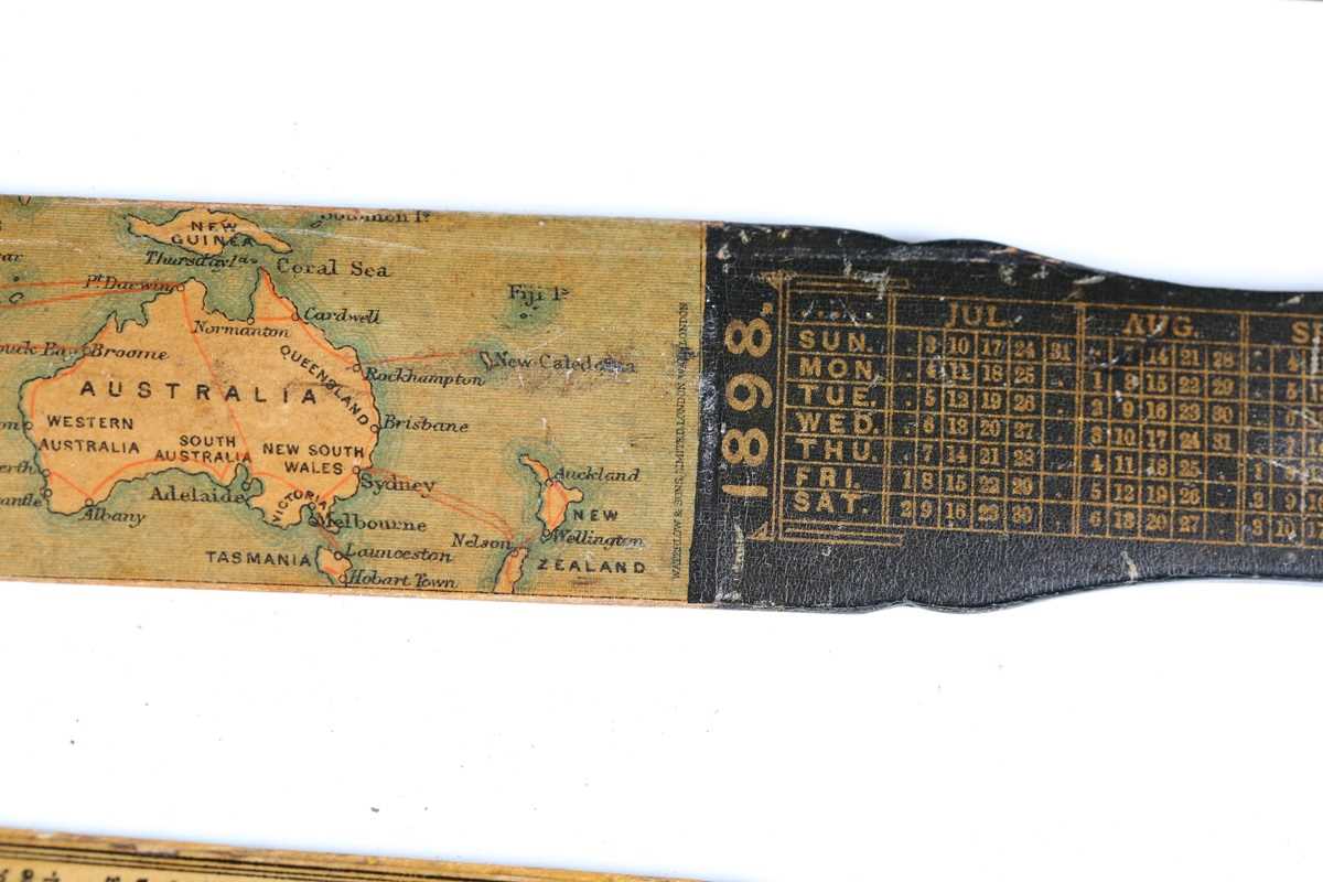 A group of three late Victorian transfer printed paper knives, two made for 'The Eastern Telegraph - Image 25 of 31