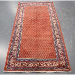 A Sarough Mahal rug, North-west Persia, late 20th century, the pink field with overall offset boteh,