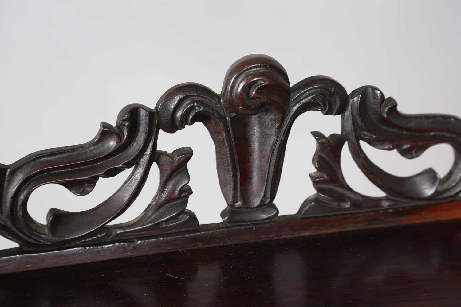A Victorian rosewood serpentine-fronted four-tier whatnot, height 125cm, width 56cm, depth 36cm. - Image 4 of 12