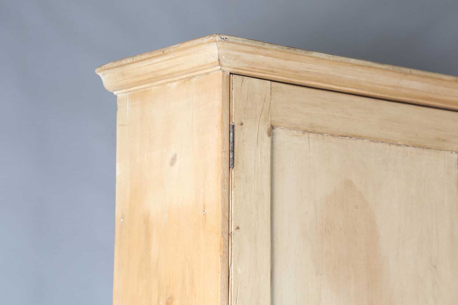 A 19th century pine kitchen cupboard, fitted with four panelled doors, height 213cm, width 171cm, - Image 2 of 12