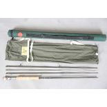 A Hardy 'Demon' 9' 6'' #6 four-piece fly fishing rod, in Hardy canvas cover and hard tube,