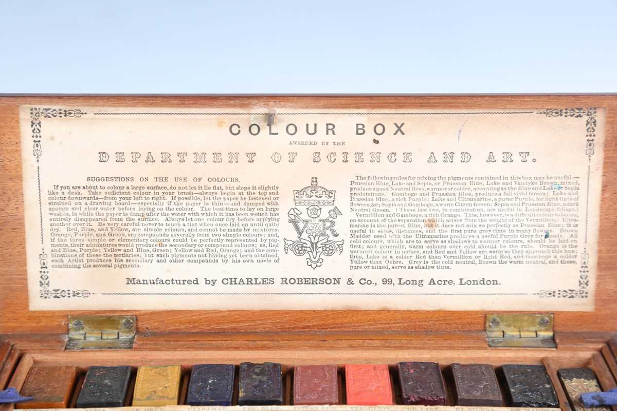 An early 20th century mahogany cased artist's box by Reeves & Sons, awarded by the Science and Art - Image 7 of 15