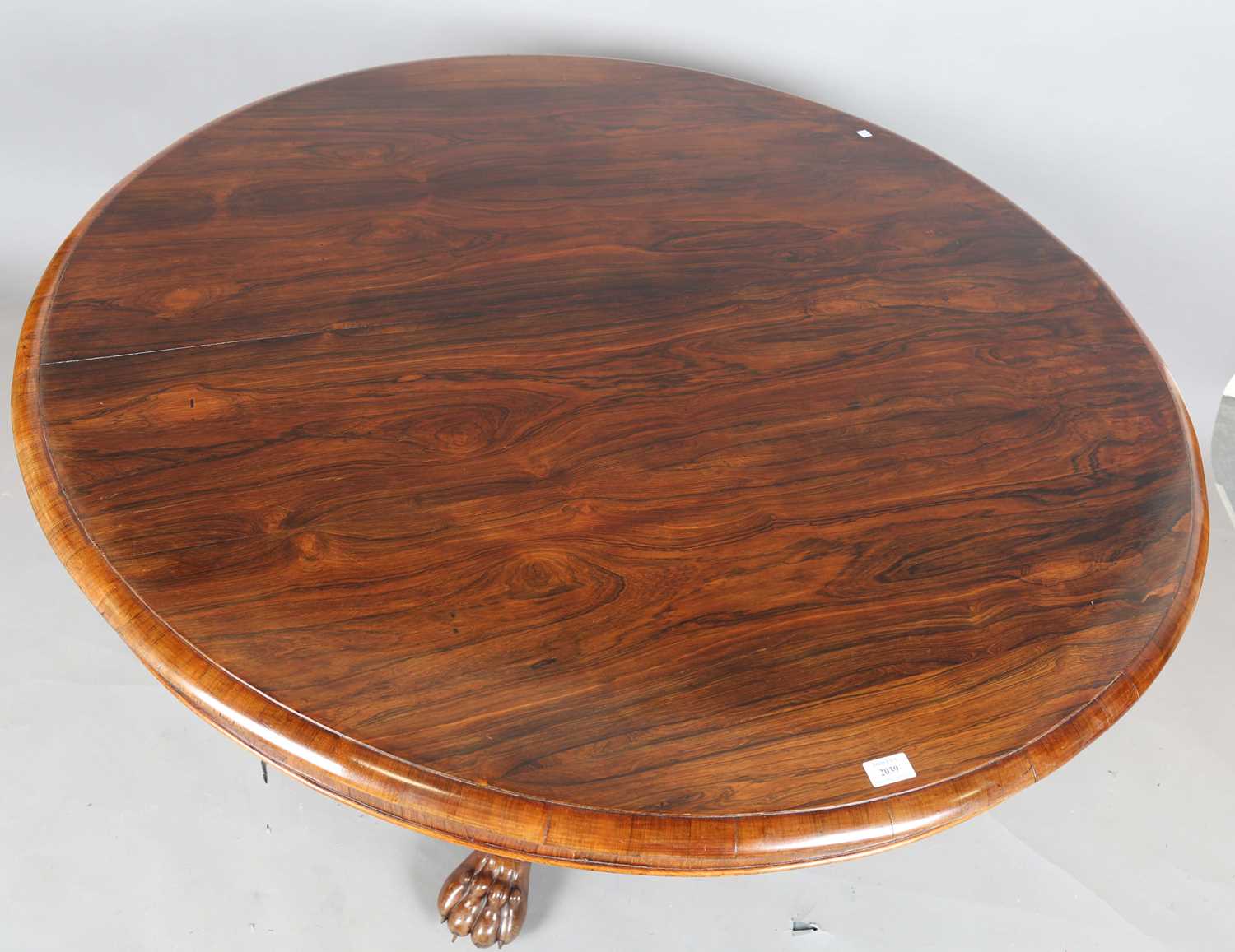 A William IV rosewood tip-top breakfast table, in the manner of Gillows of Lancaster, raised on a - Image 2 of 12