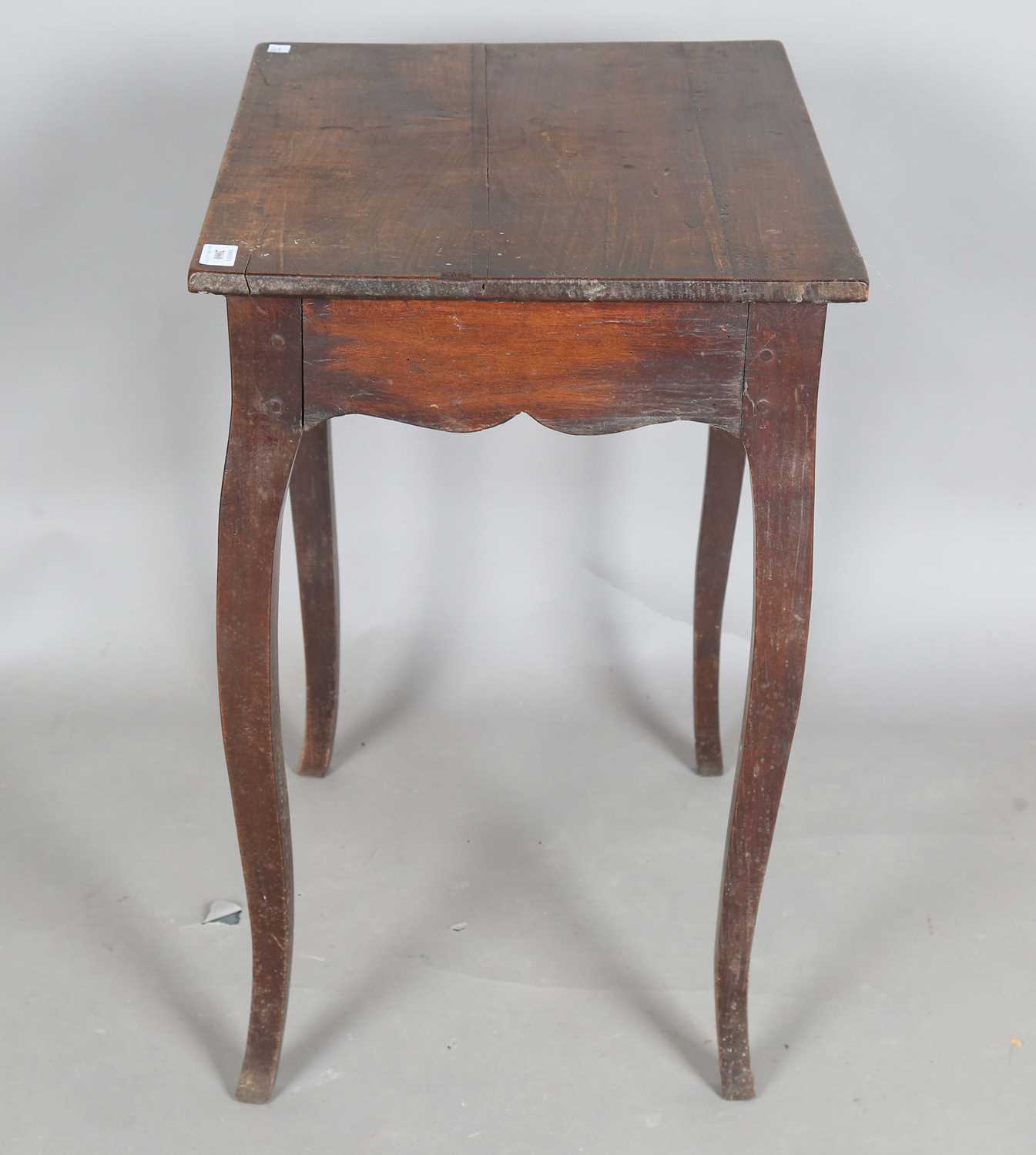 A small 18th century French walnut side table, fitted with a single frieze drawer, height 64cm, - Image 10 of 11