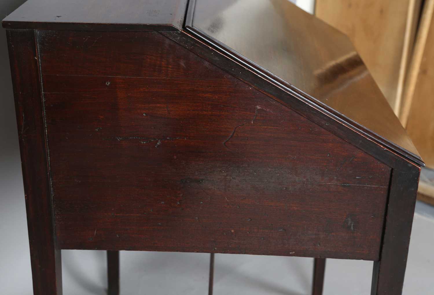 A George III mahogany clerk's desk, the fall front enclosing a fitted interior, height 95cm, width - Image 10 of 10