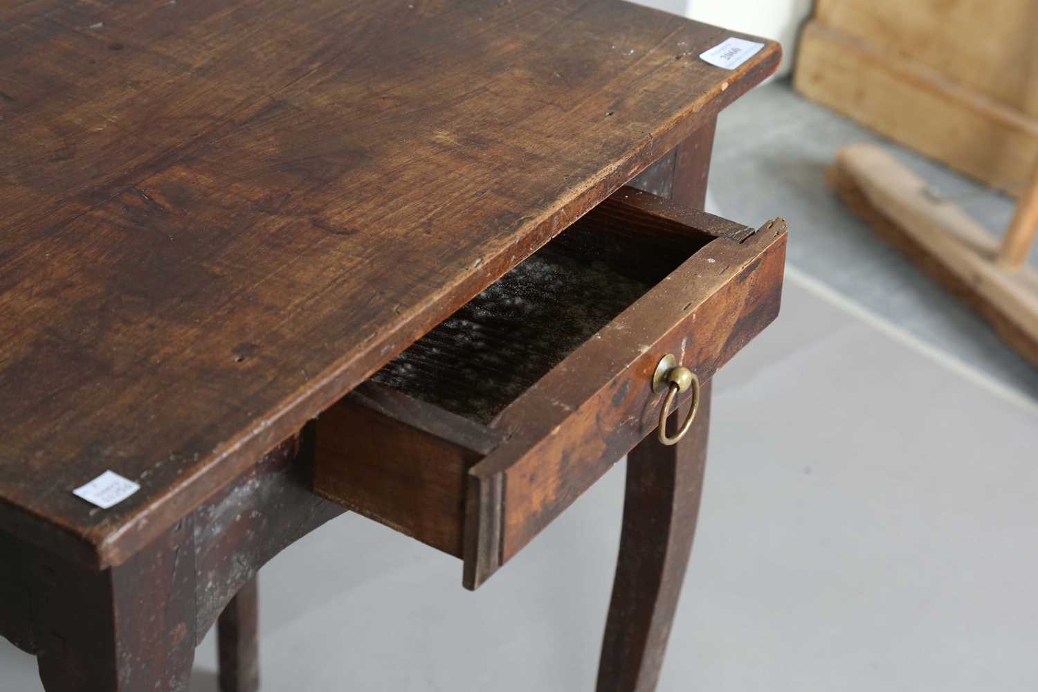 A small 18th century French walnut side table, fitted with a single frieze drawer, height 64cm, - Image 3 of 11