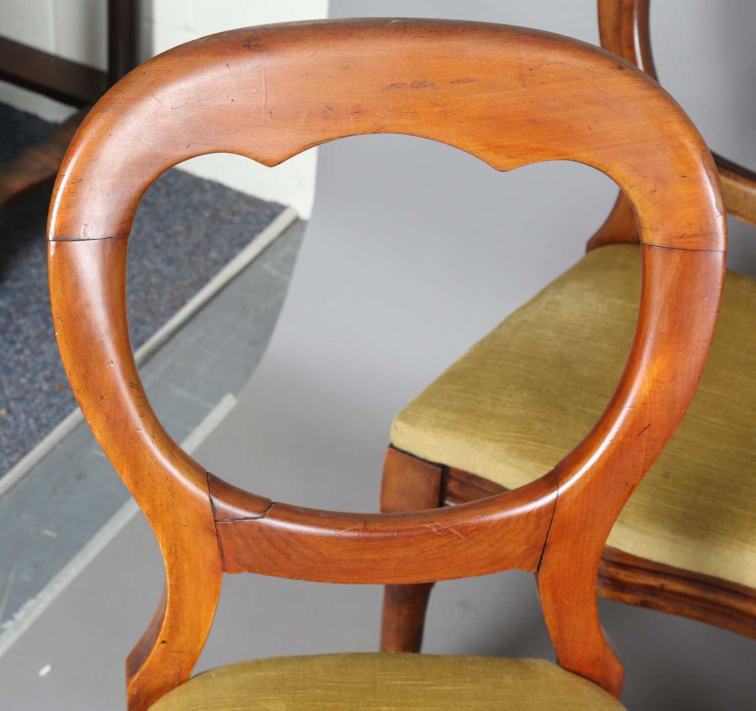 A set of eight late Victorian mahogany spoon back dining chairs, height 86cm, width 45cm. - Image 7 of 12