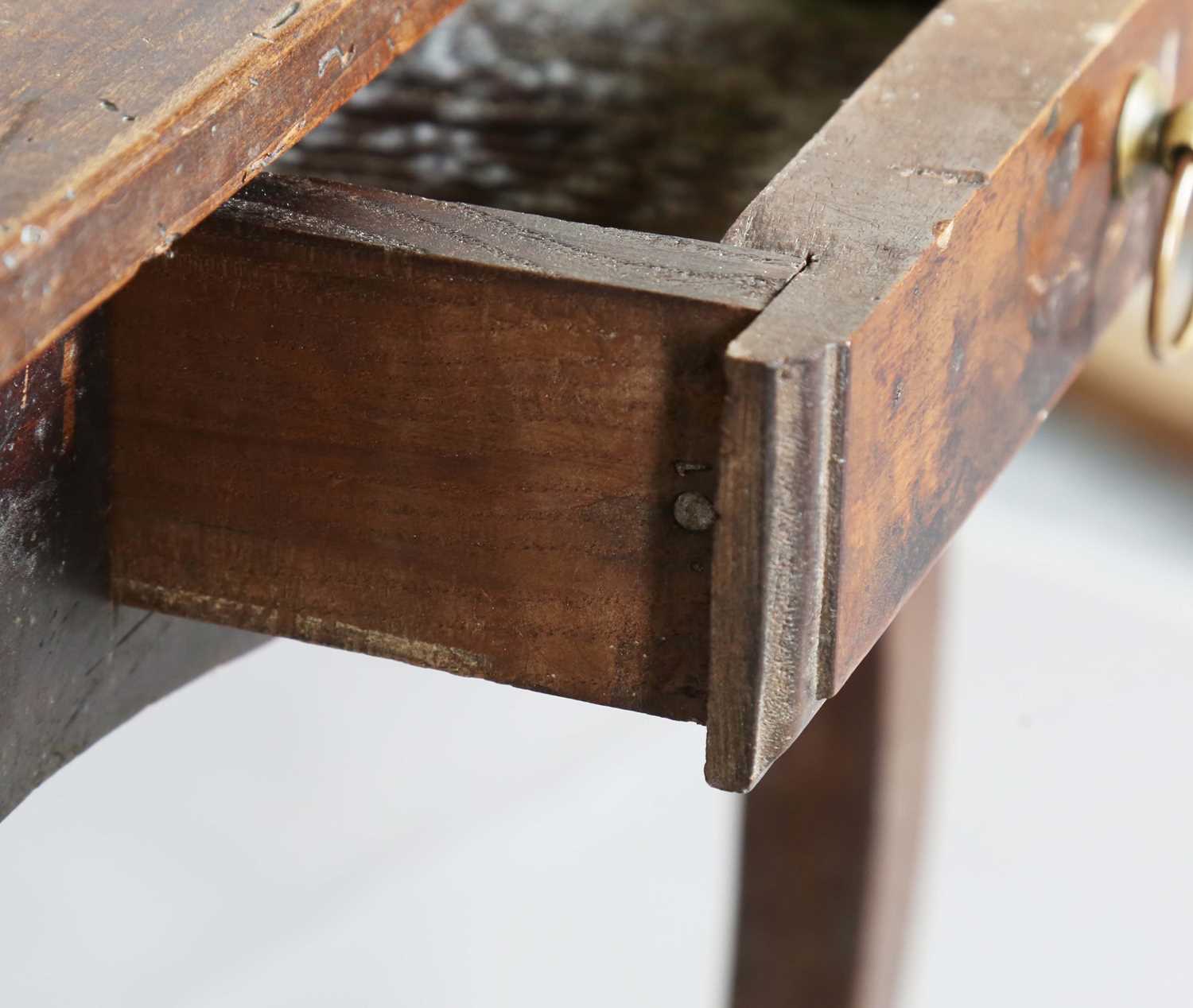 A small 18th century French walnut side table, fitted with a single frieze drawer, height 64cm, - Image 4 of 11