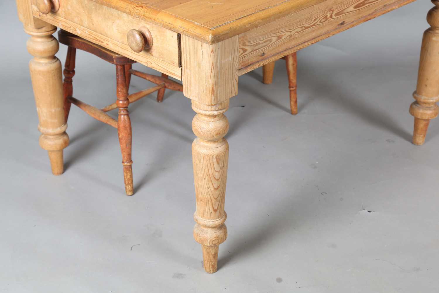 A set of four late 19th century ash and beech comb back kitchen chairs, height 89cm, width 47cm, - Image 3 of 12