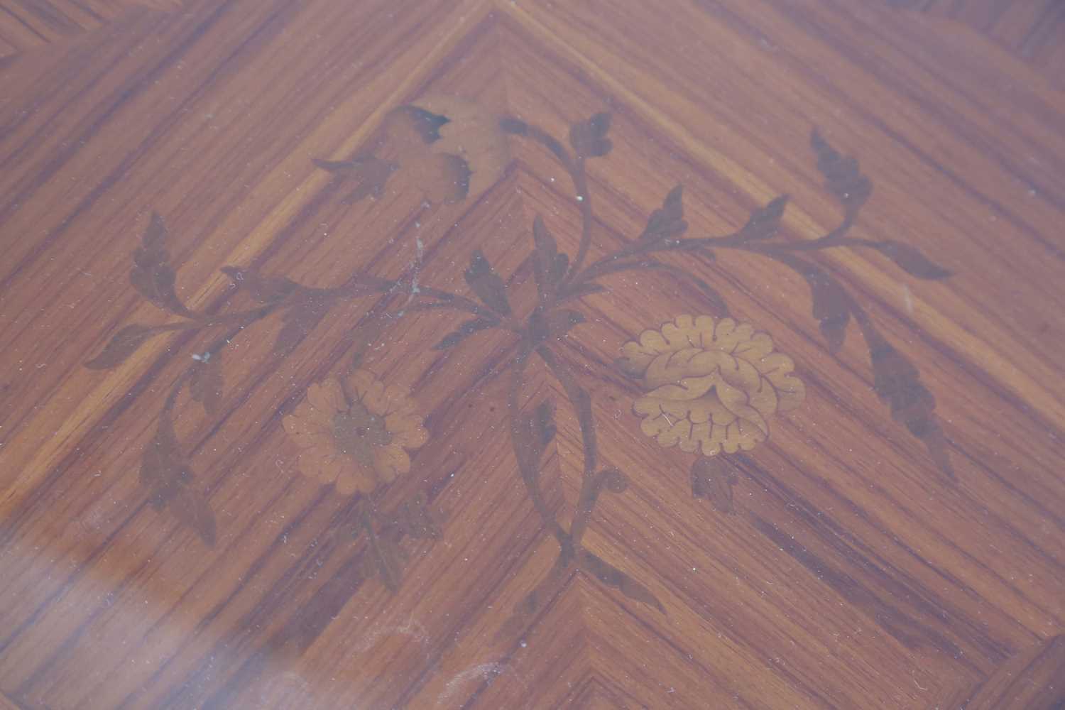 A late 20th century French kingwood and gilt metal mounted oval bedside table, height 65cm, width - Image 3 of 8