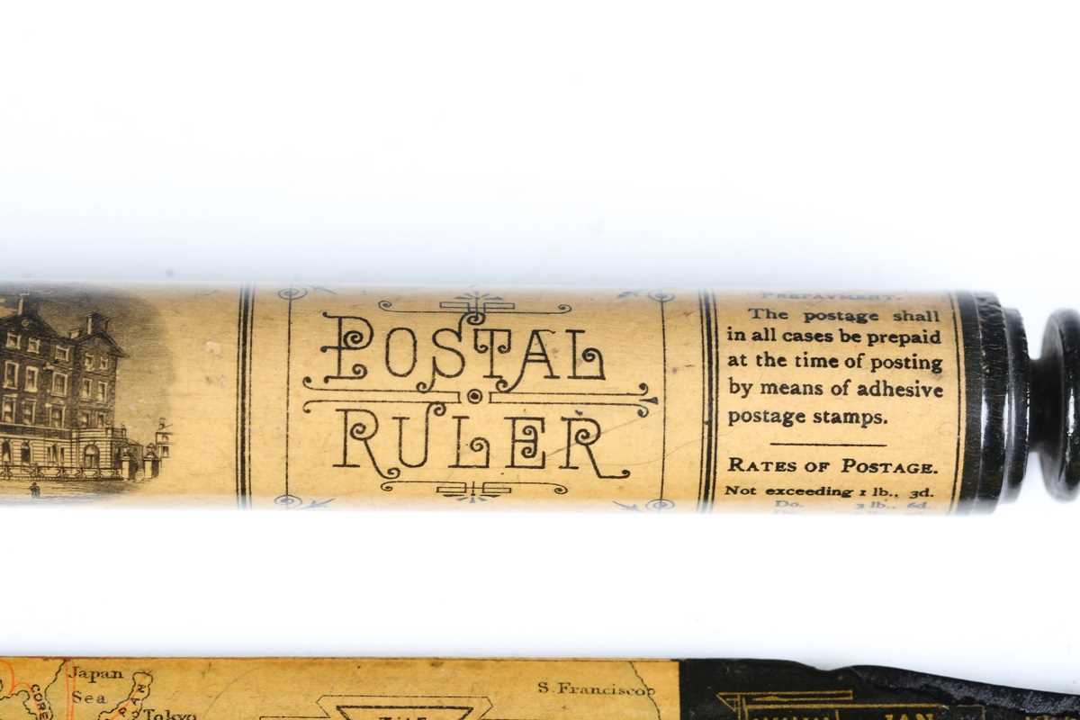 A group of three late Victorian transfer printed paper knives, two made for 'The Eastern Telegraph - Image 3 of 31