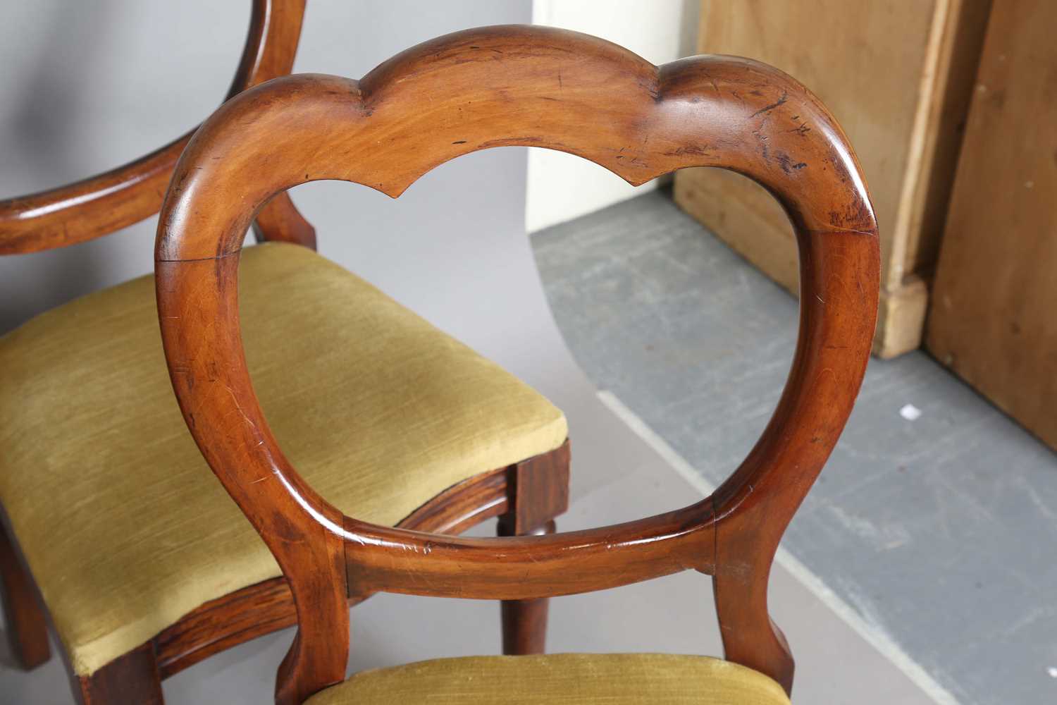 A set of eight late Victorian mahogany spoon back dining chairs, height 86cm, width 45cm. - Image 9 of 12
