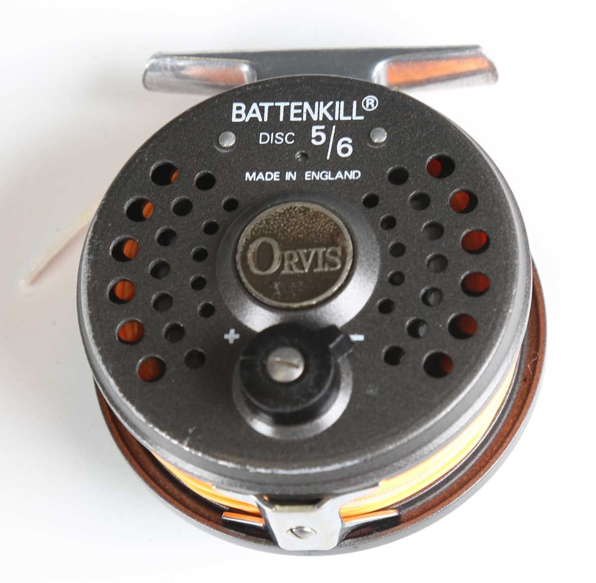 A group of five modern fly fishing reels, including a Hardy 'Uniqua' 5/6, diameter 9cm, boxed, an - Image 5 of 10