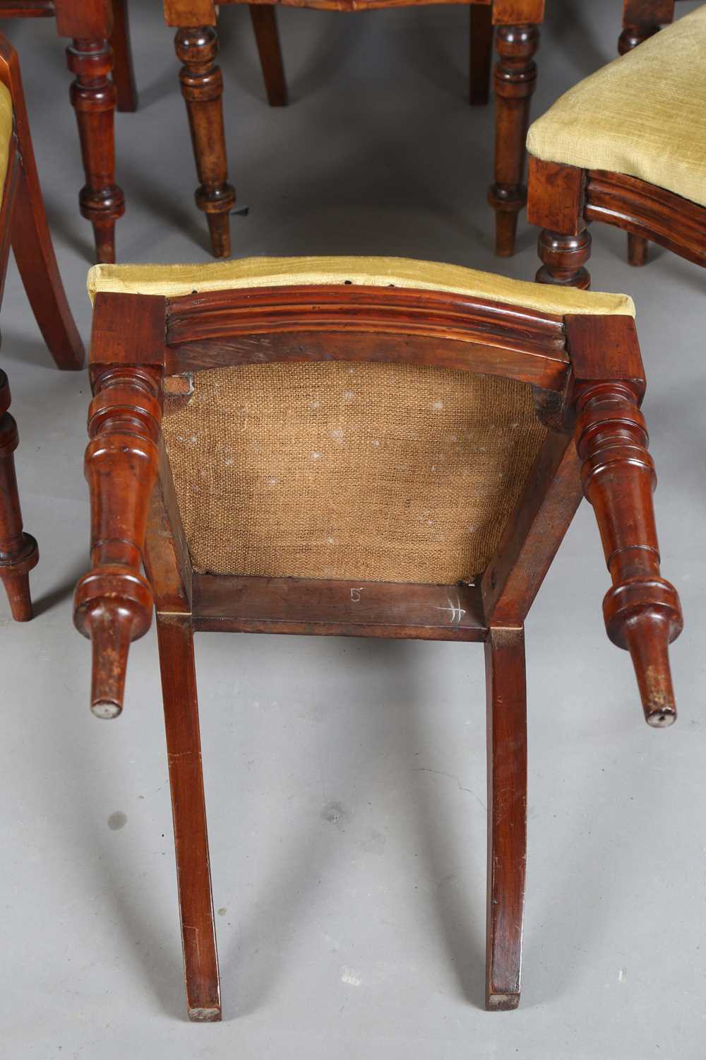 A set of eight late Victorian mahogany spoon back dining chairs, height 86cm, width 45cm. - Image 11 of 12
