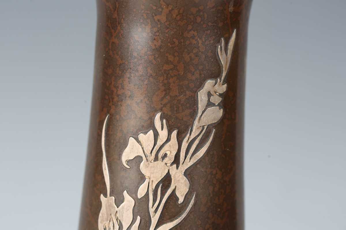 An early 20th century Arts and Crafts patinated copper vase by Heintz Art Metal Shop, the - Image 3 of 12