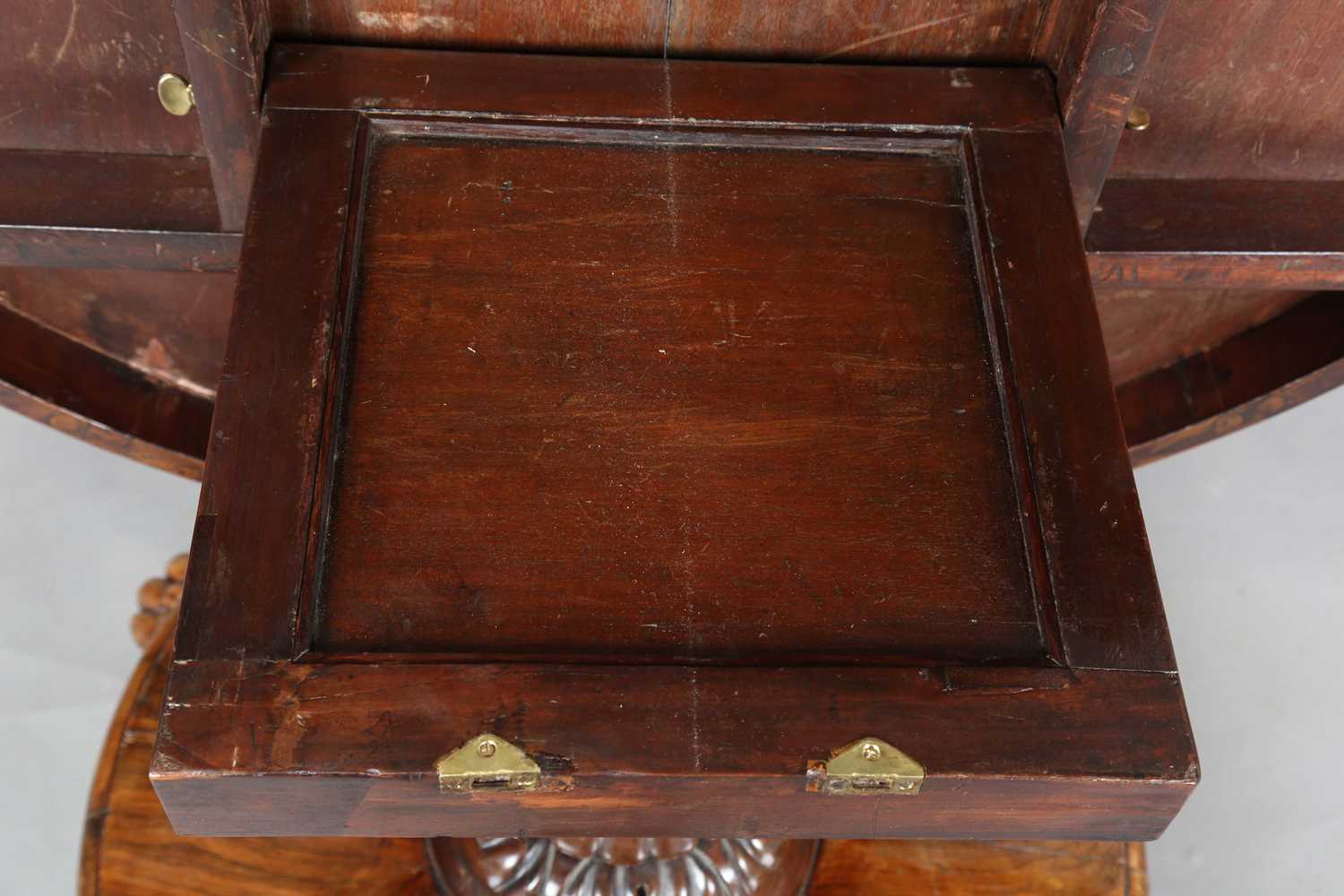 A William IV rosewood tip-top breakfast table, in the manner of Gillows of Lancaster, raised on a - Image 10 of 12