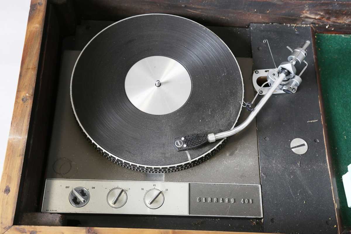 A Garrard 401 transcription motor and turntable with an SME model 3009 arm, later housed within an - Image 2 of 10