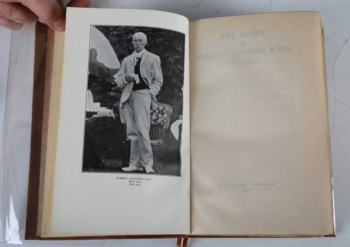 GOODWIN, Albert. The Diary of Albert Goodwin, R.W.S. 1883-1927. [London:] for Private Circulation, - Image 3 of 3