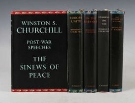 CHURCHILL, Winston S. Post-War Speeches. London: Cassell, 1948-1961. 5 vols., first editions, 8vo (