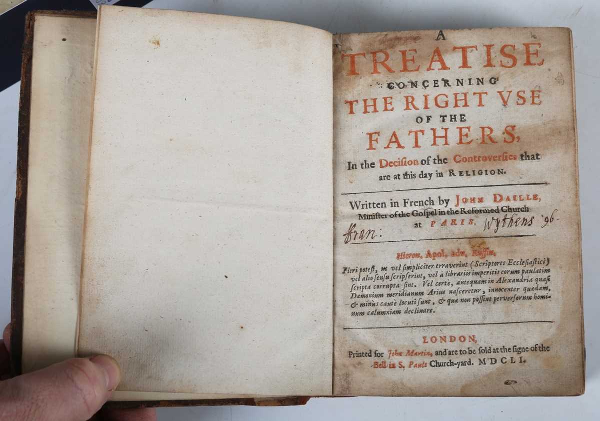 DAILLE, John. – Thomas SMITH (translator). A Treatise Concerning the Right Use of the Fathers, in - Image 2 of 2