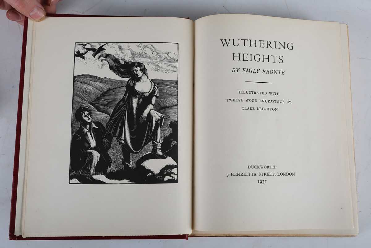 BRONTE, Emily. – Clare LEIGHTON (illustrator). Wuthering Heights. London: Duckworth, 1931. Inscribed - Image 3 of 3
