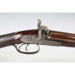A mid to late 19th century 28 bore double-barrelled percussion sporting gun by Williams & Powell