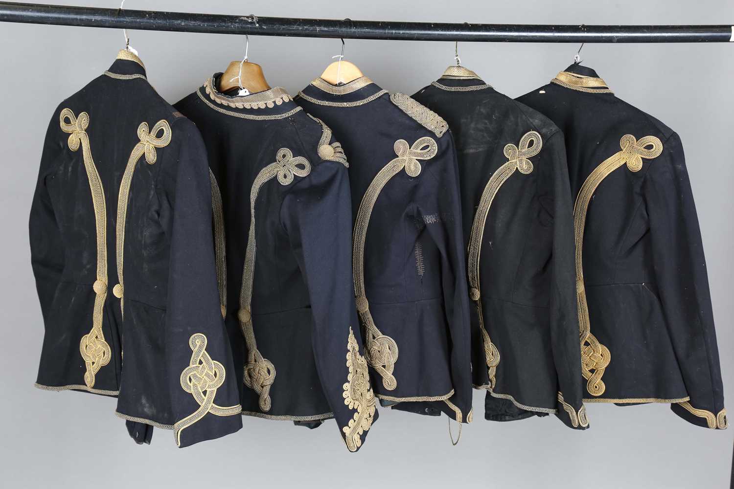 A group of early 20th century officer's dress tunics with bullion-embroidered decoration and rank - Image 20 of 23