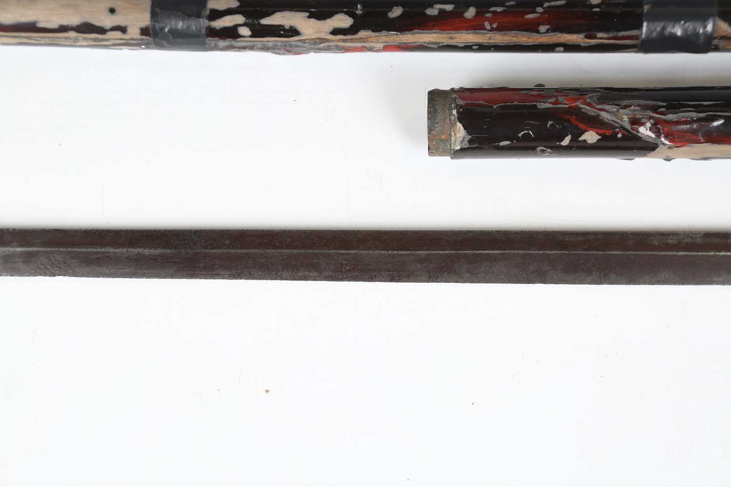 A 19th century Japanese katana with curved single-edged blade, blade length 58cm, the tang signed to - Image 18 of 19