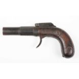 A mid-19th century double-action pocket pistol by Manhattan F.A. Mfg Co, New York, with part-round