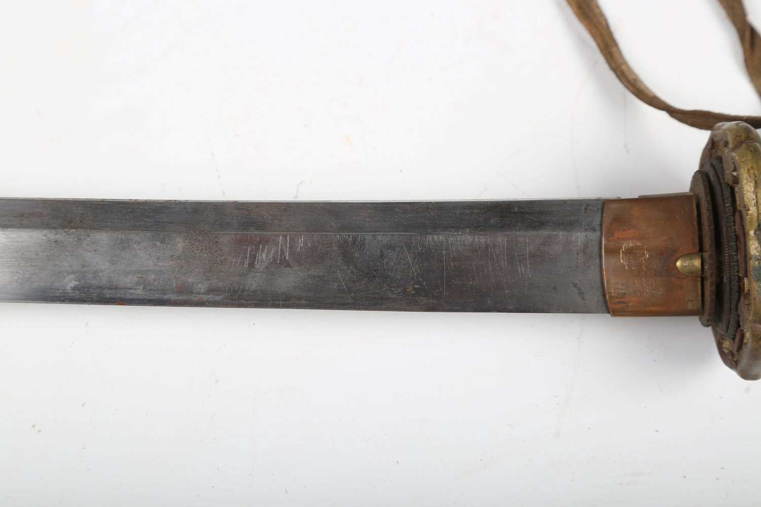 A Second World War period Japanese katana with curved single-edged blade, blade length 68cm, the - Image 3 of 14