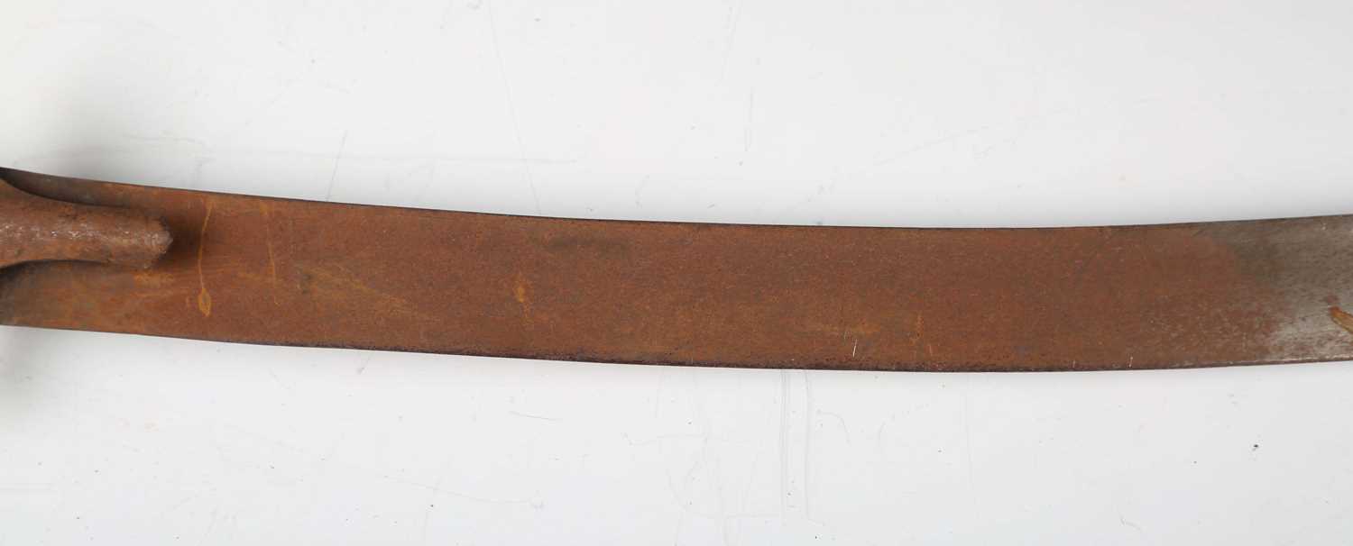 A George III period dress sword with single-edged blade, blade length 81cm, engraved with coat of - Image 17 of 19