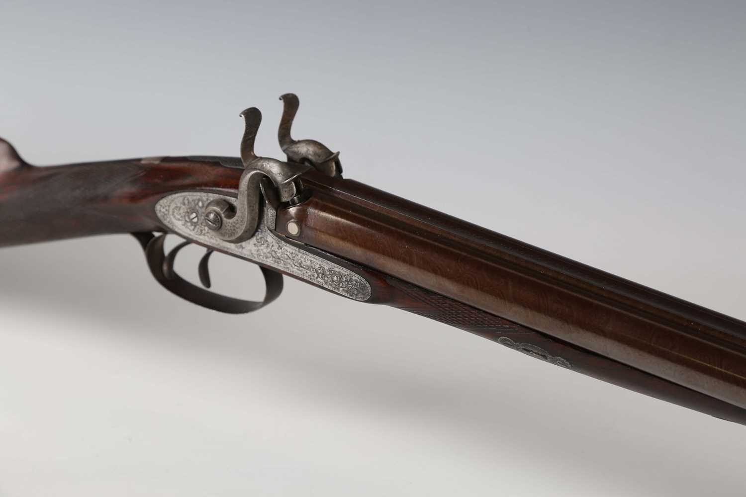 A mid to late 19th century 28 bore double-barrelled percussion sporting gun by Williams & Powell - Image 3 of 11