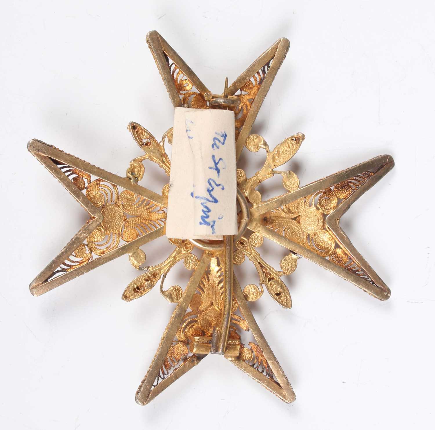 A French silver cruciform breast star of the Order of St Esprit, a French silver Decoration of the - Image 12 of 14