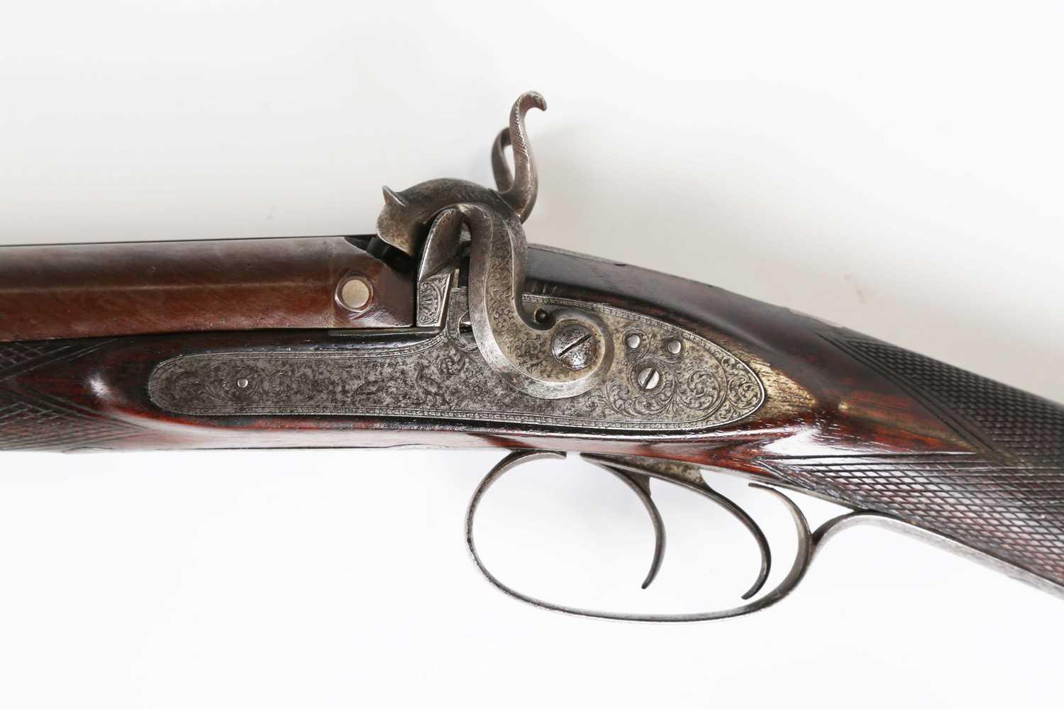 A mid to late 19th century 28 bore double-barrelled percussion sporting gun by Williams & Powell - Image 5 of 11